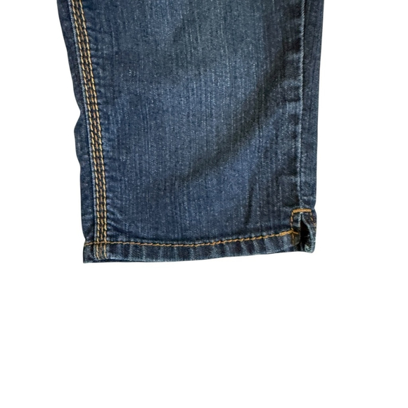 Vintage Y2K Domaine Low Rise Cropped Jeans Size L | 2000s Bermuda Capri Denim - Picture 7 of 8